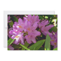 Shaded Pink Azalea Cluster flowers Personalized Invite