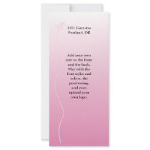 Shaded Pink with Fleur de lis line Rack Cards
