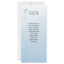 Shaded Pink with Fleur de lis line Full Color Rack Card