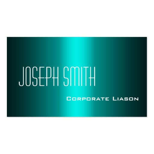 Shades of Aqua Professional Business Cards (front side)