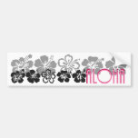 Shades of Black and Gray aloha design Bumper Sticker