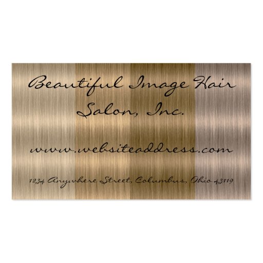Shades of Blonde Hair Colorist Style Business Card (back side)