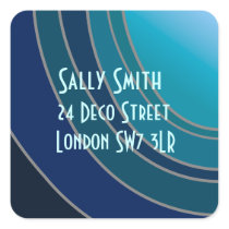 Shades of Blue Address Sticker stickers