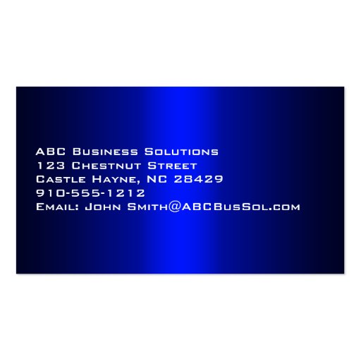 Shades of Blue Modern Professional Business Cards (back side)