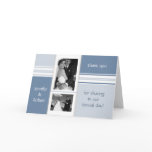 Shades of Blue Photo Thank You Card