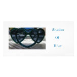 Shades Of Blue Custom Photo Card