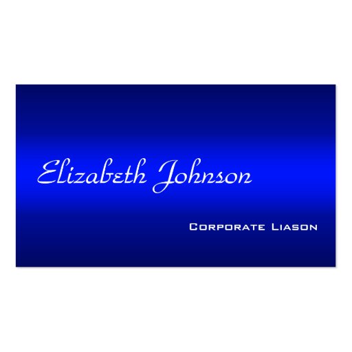 Shades of Blue Professional Standard Business Card (front side)