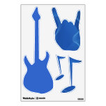 Shades of Blue Rock & Roll Room Decals