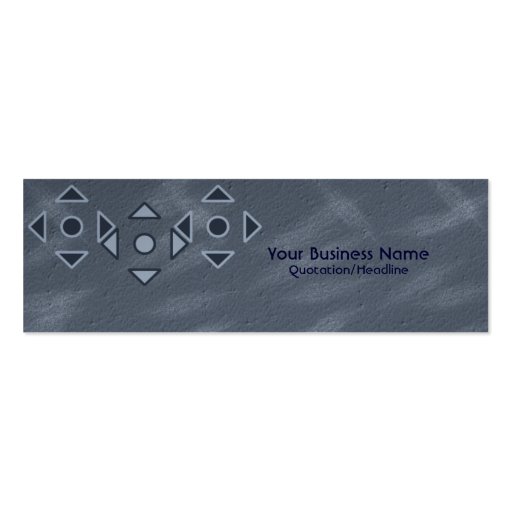 Shades of Blue Skinny Profile Card Business Card (back side)