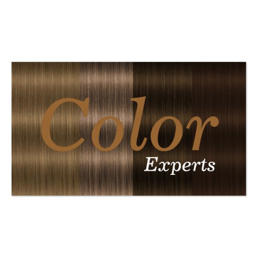 Shades of Brown Hair Color Salon Business Cards