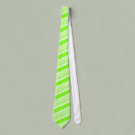 Shades of  Chartreuse Tie (Diagonal Stripes)
