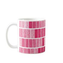 Shades of Coral Pink Blocks Mug by naturetees Shades of Coral Pink Blocks Mug