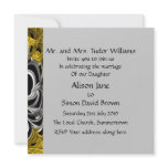 Shades of  Gold and Silver Wedding Invitation