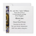 Shades of  Gold and Silver Wedding Invitation
