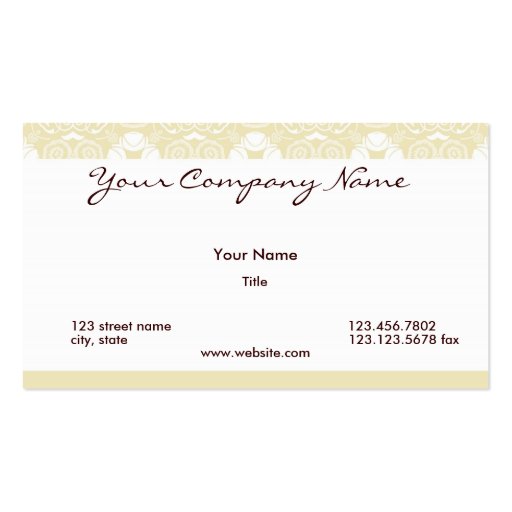 Shades of Gold Business Cards (front side)