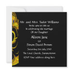 Shades of  Gold Wedding Invitation