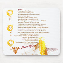 Shades of Gray - Positive Quotes and Poetry Gift mousepads