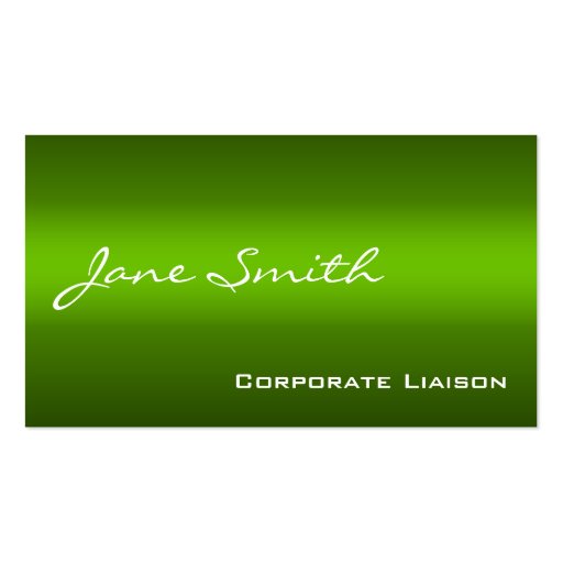 Shades of Green Modern Professional Business Cards