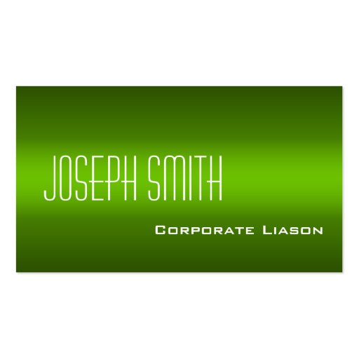 Shades of Green Modern Standard Business Cards (front side)