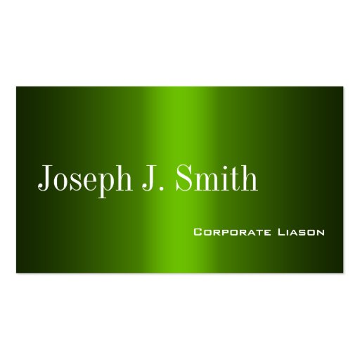 Shades of Green Professional  Business Cards (front side)
