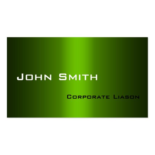 Shades of Green Standard Business Cards (front side)