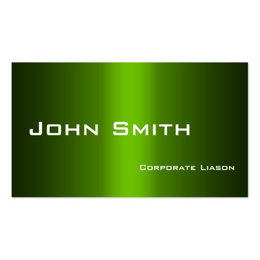 Shades of Green Standard Business Cards (front side)