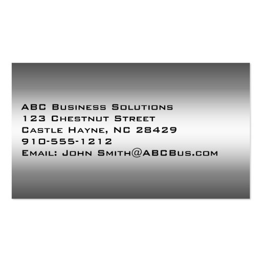 Shades of Grey Standard Business Cards (back side)