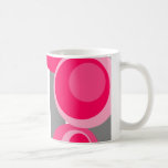 Shades of pink dots Gray Stripes Mugs