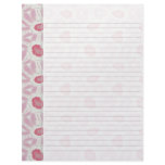 Shades of Pink Retro Floral Abstract Pattern Letterhead Template