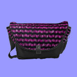 Shades of Pink Waves Rickshaw Messenger Bag messenger bags