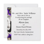 Shades of Purple and Gold Wedding Invitation