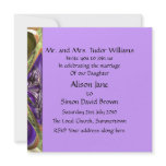 Shades of Purple and Gold Wedding Invitation