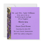 Shades of Purple and Gold Wedding Invitation
