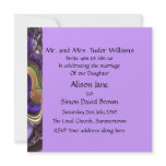 Shades of Purple and Gold Wedding Invitation