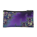 Shades of Purple Floral Fractal Cosmetics Bag Cosmetic Bag