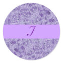Shades of Purple Monogram Wedding Seals sticker
