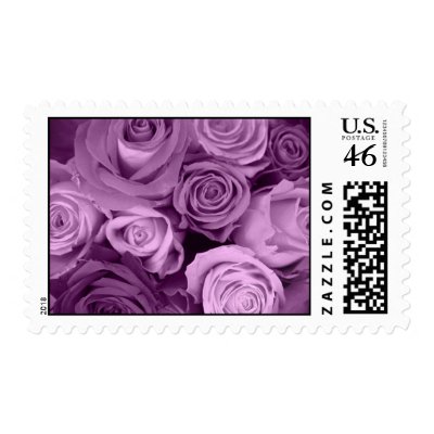 Shades of Purple Roses Postage