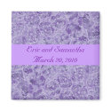Shades of Purple Save the date wedding magnets magnet