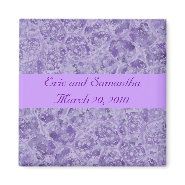 Shades of Purple Save the date wedding magnets magnet