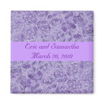 Shades of Purple Save the date wedding magnets
