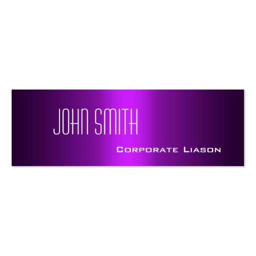 Shades of Purple Skinny Business Cards (front side)