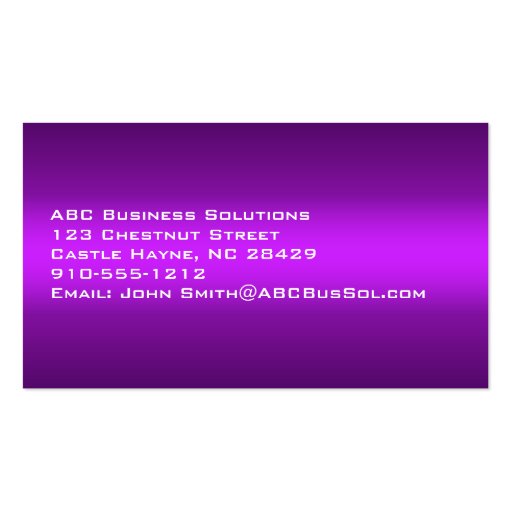 Shades of Purple Standard Business Cards (back side)
