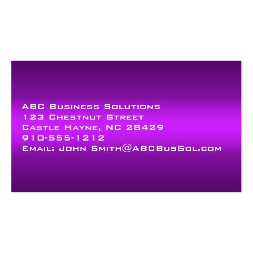 Shades of Purple Standard Business Cards (back side)