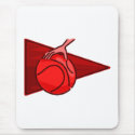 Shades of red basketball logo