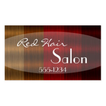 Shades of Red Hair Color Stylist Business Cards