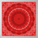 Shades of Red Kaleidoscope posters