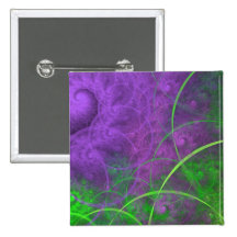 Shades of Toxic Waste Fractal Art Buttons