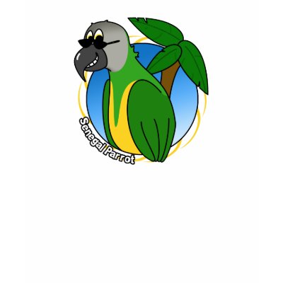 Shades Senegal Parrot Dark Tee T-shirts by MenagerieMayhem