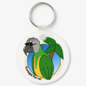 Shades Senegal Parrot Keychain by MenagerieMayhem Shades Senegal Parrot Keychain