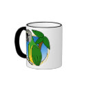 Shades Senegal Parrot Mug by MenagerieMayhem Shades Senegal Parrot Mug